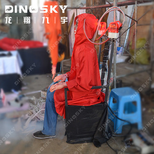 Spookhuis Animatronics Horror Props Ghost Zitten Op Elektrische Stoel Halloween Decoratie Supply - Product Image 4