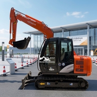 Mini-excavatrice hydraulique sur chenilles Hitachi ZX60 d'occasion d'origine japonaise, 6 tonnes, excellent état de fonctionnement, haute efficacité