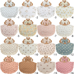 All'ingrosso 2 pz/set di cotone bavaglini per bambine fasce per <span class=keywords><strong>capelli</strong></span> stampa floreale Saliva asciugamano per bambine <span class=keywords><strong>Bandana</strong></span> - Product Image 2
