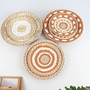 Panier à suspendre fait main en rotin bohème en <span class=keywords><strong>osier</strong></span> décoratif de style Art déco pour la maison décoration <span class=keywords><strong>murale</strong></span> - Product Image 3