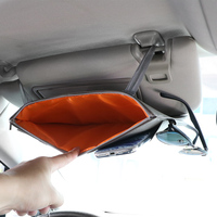 Gris pare-soleil pochette de rangement Bill Card CD support pour téléphone boîte de rangement avec fermeture éclair voiture rangement rangement