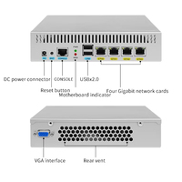Dispositivo Intel 82583V Opnsense con 4 Puertos Ethernet LAN, DDR4, Pfsense, Mikrotik, Sophofw, Router sin Ventilador, Atom N2600, Firewall, Mini PC