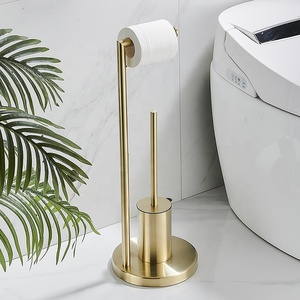 Buona qualità spazzolato oro rotolo di <span class=keywords><strong>carta</strong></span> <span class=keywords><strong>igienica</strong></span> <span class=keywords><strong>porta</strong></span> bagno metallo <span class=keywords><strong>porta</strong></span> <span class=keywords><strong>carta</strong></span> con spazzola <span class=keywords><strong>da</strong></span> bagno pavimento <span class=keywords><strong>in</strong></span> piedi - Product Image 2