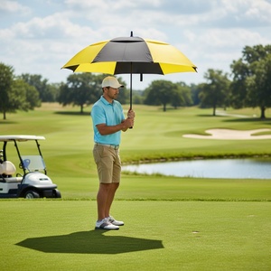 47/54/62/68 Inch Automatic Open Golf <b>Umbrella</b> Oversize Extra Large Double Canopy Vented <b>Windproof</b> Waterproof Stick <b>Umbrellas</b> - Product Image 6