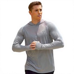 Sudadera con Capucha para Pesca, Manga Larga, Secado Rápido, UPF 50+, Transpirable, Ligera, Poliéster/Algodón, Tallas Grandes, para Actividades al Aire Libre - Product Image 1