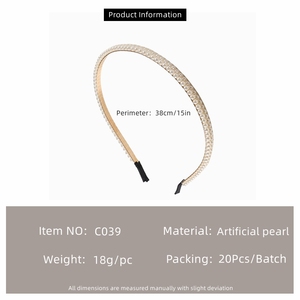 Serre-Tête Élégant en Perles Françaises, Derniers Modèles pour Coiffure d'Anniversaire et de <span class=keywords><strong>Mariage</strong></span> - Product Image 6