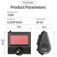 Caméra embarquée BMAX Factory Direct 720p 30fps avec enregistrement en boucle à 120°, vision nocturne et mode parking Wi-Fi, garantie 1 an, 12-24V