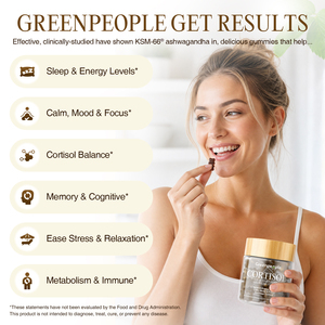 Gomitas de Cortisol Ashwagandha KSM-66 80mg, L-Teanina, GABA, 5-HTP, Cereza Ácida, Azafrán, B6, Suplemento para el Sueño y el Equilibrio Hormonal - Product Image 3