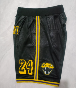 Pantalones cortos de baloncesto <span class=keywords><strong>Mamba</strong></span> Snake con bordado superior al por mayor de Los Ángeles América-Bolsillos transpirables de secado rápido de verano - Product Image 5