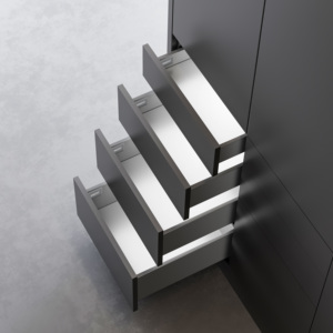 40kg tải tủ bếp đôi tường mỏng ngăn kéo bảng điều khiển bên mềm đóng kính thiên văn ngăn kéo kênh trượt - Product Image 4