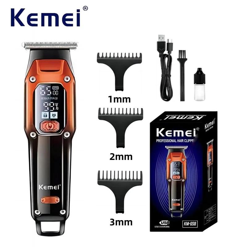 Для Kemei KM-658 профессиональный беспроводной электрический триммер для волос, перезаряжаемые машинки для стрижки волос из нержавеющей стали для мужчин, оптовая продажа, Парикмахерская