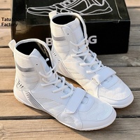 Chaussures de boxe professionnelles unisexes les plus vendues, bottes de lutte, bottes de combat montantes, chaussures de Muay Thai, chaussures de kickboxing, fitness