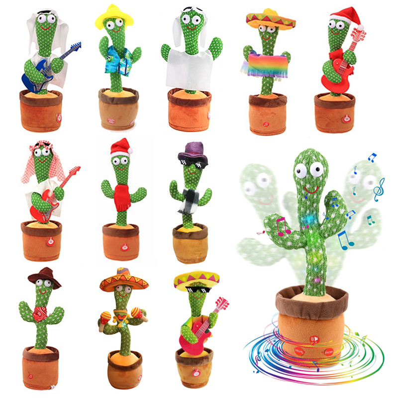 2021 hot selling singing dancing saxophone cactus plant dancing toy electric dancing cactus