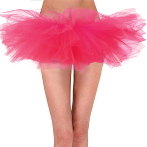 Jupes moelleuses de fête de princesse en tulle pour femmes Sexy Club Short Pettiskirt 6 Layered Halloween <span class=keywords><strong>Tutu</strong></span> Mini girl ballet skirt - Product Image 3