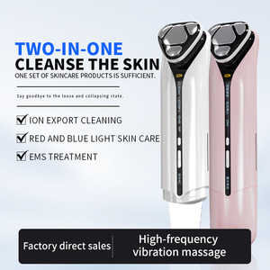 2-in-1 Facial Skin Care Device Custom Logo Available Ion Deep Cleansing High Frequency Vibration <b>Massage</b> Beauty Instrument - Product Image 1