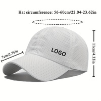 Casquette de baseball légère en polyester respirant et imperméable, 5 panneaux, en maille intégrale, avec impression en relief, conçue pour la course à pied, Dri-fit