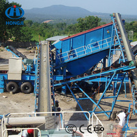 Tambang Tembaga Crawler Type Mobile Jaw Crusher Line