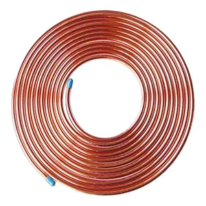 Tubos de cobre para aire acondicionado, bobina de tortitas, C1100, C12200, 1/4 ", 3/8", 1/2 ", 3/4", 15 metros