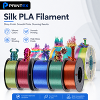 Filamen Printex Silk PLA 1.75mm 1KG Kilap Tinggi Berkilau Filamen Printer 3D Warna Cerah Bahan Cetak Halus untuk Printer FDM