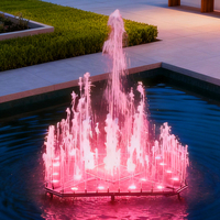 Fuente Musical Danzante con Iluminación RGB de Acero Inoxidable 304 Comercial Water Faery FS-04, Espectáculo Personalizable para Eventos en Parques Temáticos