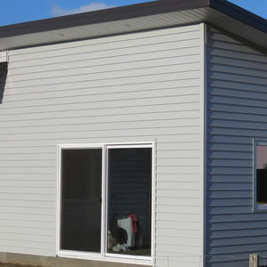 Panneaux de bardage mural extérieur en WPC <span class=keywords><strong>gris</strong></span> imperméable pour clôtures de cour, allées et murs périmétriques - Product Image 4