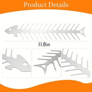 Promotion Fourchette à barbecue en acier inoxydable 430 pour désosser le poisson, outil de barbecue multifonctionnel, ouvre-bouteille pour fêtes en extérieur et en intérieur - Product Image 2
