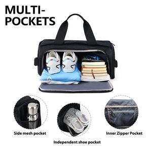 תיק גב ספורט חיצוני עם לוגו בהתאמה אישית של פרייס, תיק ספורט לחדר כושר לנשים וגברים, עמיד למים, עם תא לנעליים, תיק נסיעות, תיק דאפל לחוץ - Product Image 3