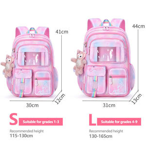 High Quality Waterproof Pink Schoolbag Student Womens Children Large Backpack Girls Teenagers Schoolbag - Product Image 6
