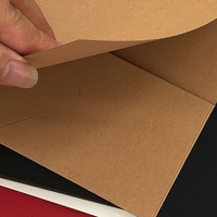 Carpeta de presentación A4 con logotipo personalizado con estampado en caliente, clip de inserción A5, sobre de cartón negro de piel de vaca