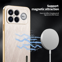 Nouvelle coque de téléphone en cuir uni avec cadre plaqué anti-traces de doigts pour Redmi K90 K70 E K80 Pro pour POCO F8 Ultra X6 F7 F8 Pro