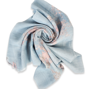 Best Collection Stylish Blue Ethnic Design Short Sleeve Cotton Hijab Scarf Breathable Free Spring Traditional Fashion for Muslim - Product Image 3