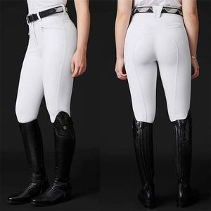 Impugnatura spessa Full Seat Silicone competizione da <span class=keywords><strong>donna</strong></span> colore bianco pantaloni da equitazione calzamaglia da <span class=keywords><strong>cavallo</strong></span> Leggings abbigliamento equestre - Product Image 1