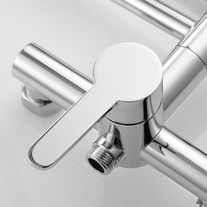 Robinet de <span class=keywords><strong>cuisine</strong></span> mural chaud/froid <span class=keywords><strong>avec</strong></span> <span class=keywords><strong>douchette</strong></span> pliable et extensible pour le lavage de la vaisselle - Product Image 2