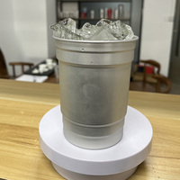 Vente en gros de gobelets de randonnée en aluminium portables, réutilisables et recyclables, avec logo personnalisé, nouveau style