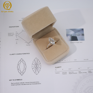 Bague de mariage classique pour femme, très vendue, avec diamant de laboratoire taille marquise et certificat IGI, or 18 carats, taille personnalisée, idéale pour un cadeau - Product Image 4