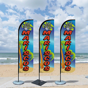 Mariscos personalizados de alta calidad, tienda de mariscos, restaurante, publicidad, exhibición comercial al aire libre, evento, banderas de plumas de playa duraderas - Product Image 2