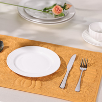Tapis de table matelassé à motifs de citrouille orange-Idéal pour la décoration de salle à manger d'automne