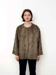 Catena di fornitura in tutto il mondo accogliente e caldo Blazer <span class=keywords><strong>grigio</strong></span> <span class=keywords><strong>cappotto</strong></span> in <span class=keywords><strong>pelliccia</strong></span> sintetica con giacca autunno inverno di moda calda - Product Image 2
