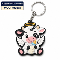 Porte-clés personnalisables en PVC souple, breloques imprimées en gros, porte-clés transparents en PVC sur le thème de l'anime, porte-clés de personnages de dessins animés