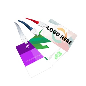 Lanière promotionnelle noire en polyester durable anti-perte avec porte-badge personnalisé et attache métallique pour conférences/bureaux - Product Image 1