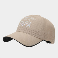 Nouveau chapeau de papa à six panneaux 100% polyester casquette de baseball PAPA en 4 styles formels vente en gros avec motif de lettres