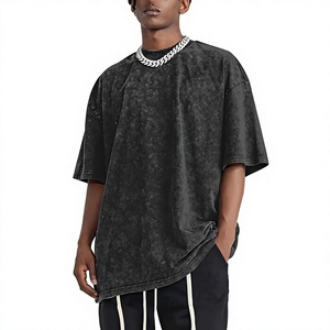Camiseta Gráfica Vintage Oversize para Hombre al por Mayor con Lavado Ácido, Hombro Caído, Algodón Pesado, Estilo Urbano - Fabricante - Product Image 3