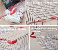 Cesta de Compras de Gran Capacidad en Stock, Cesta de Metal para Almacenamiento de Productos Cosméticos, Dulces, Botellas y Comestibles