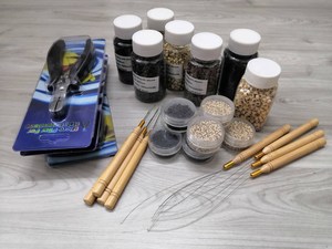 Bộ Dụng Cụ Nối Tóc Bộ Dụng Cụ Nối Tóc Loại Bỏ Kìm Kéo Móc <span class=keywords><strong>Micro</strong></span> Silicone Nhẫn Hạt Bộ Dụng Cụ Thiết Bị - Product Image 6