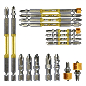 Juego de puntas largas para destornillador eléctrico con anillo magnético, puntas Phillips, mango de acero resistente, vástago hexagonal anodizado de alta resistencia - Product Image 3