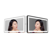 2021 nouveau produit noir/blanc Rechargeable batterie miroir voiture visière maquillage miroir quatre lumière latérale 60 pièces LED lumières miroir