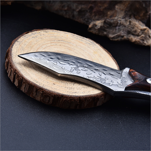 <span class=keywords><strong>Couteau</strong></span> à <span class=keywords><strong>lame</strong></span> fixe <span class=keywords><strong>damas</strong></span> en cuir, pour la chasse en plein air de petite taille, haute qualité sous-vêtement - Product Image 4