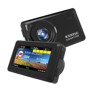 Dvr 3 em 1 para carro, câmera automotiva com gps e 1080p, gravador de vídeo, gravador automático, detector antiradar, assinatura karadar k330vga