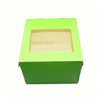 Boîtes à gâteaux en carton gaufré portables, personnalisables avec logo, pour boulangerie, qualité alimentaire, avec fenêtre, vente en gros, fournisseur OEM
