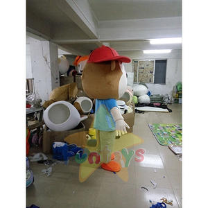 빨간 모자와 Funtoys 원숭이 성인 만화 동물 마스코트 의상 코스프레 테마 카니발 의상 생일 할로윈 - Product Image 2